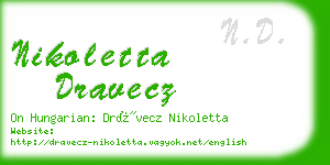 nikoletta dravecz business card